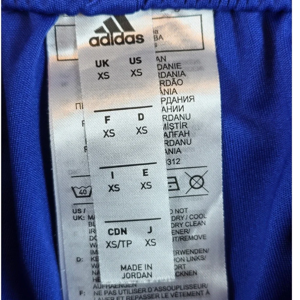 Adidas Aeroready Shorts Royal Blue White Stripes Youth XS Athletic Gym Soccer